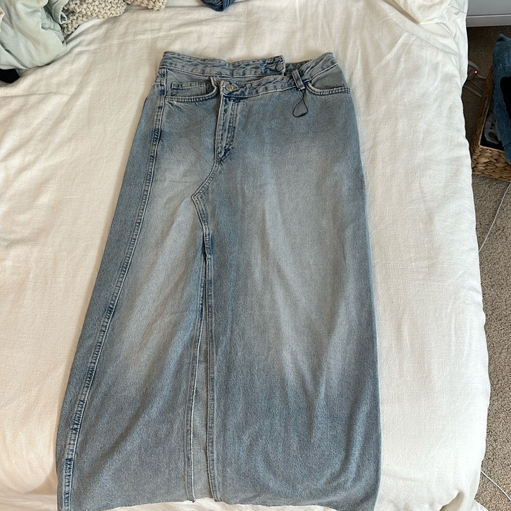 Zara Denim Maxi Skirt